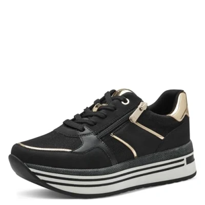 Image de MARCO TOZZI Baskets à Lacets pour Femme 2 23721 43, Noir/Comb, 39 EU