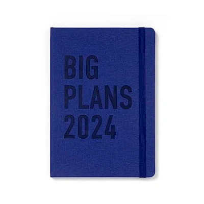 Image de Letts of London Big Plans A5 jour par page avec dates multilingue Navy 2024
