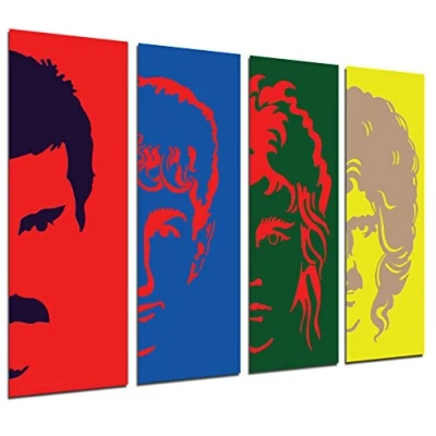 Image de Ref.26251 Queen, Freddie Mercury Impression sur bois Format XXL 131 x 62 cm