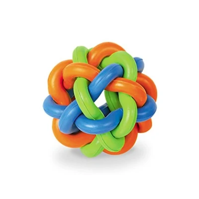 Image de Nobby Balle Tressée en Caoutchouc Jouet pour Chien Multicolore 9,5 cm