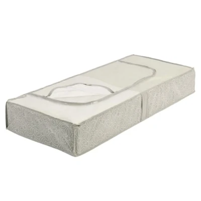 Image de WENKO Housse dessous de lit Balance rangement avec hublot Taupe