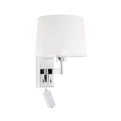 Image de Faro Artis applique murale avec interrupteur 21,5 x 19 16 cm 1W LED incl. blanc et chrome