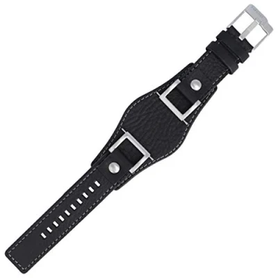 Image de Fossil Bracelet de montre 24 mm en cuir noir JR 1156 LB JR1156