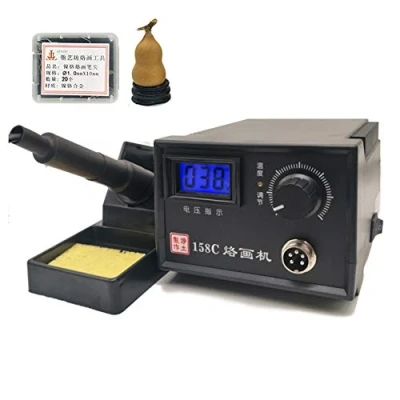 Image de ele ELEOPTION Machine de pyrogravure 220V 60W multifonction pour artisanat la gourde à bois (Un Stylo et Une Prise Affichage Numérique)