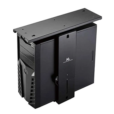 Image de Maclean MC 885 B Support Universel pour Ordinateur de Bureau, PC, sous Meuble, jusqu&#039;à 10 kg, Extensible, pivotant à 360