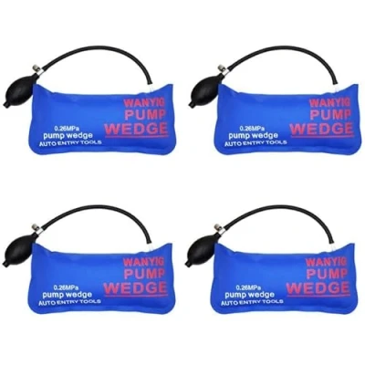 Image de WANYIG 4 Pièces Air Wedge Pump Coussiné Puissant Outils à Main Bricolage Inflable pour Installation des Portes, Fenêtres Vert (Grand Rectangle)
