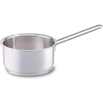 Image de Fissler Casserole à Queue en Acier Inoxydable (Ø 14 cm, 1 l), pour Petites Bouchées, Sans Couvercle, Non Revêtue Compatible Induction, Argent