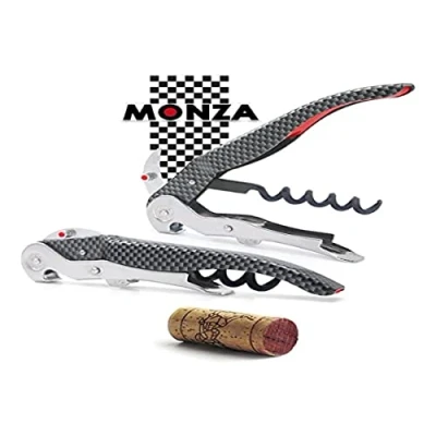 Image de Pulltex 107 839 00 Tire Bouchon Click Cut Monza, Acier Inoxydable, Gris, 18.6 x 12 2.3 cm, Transparent