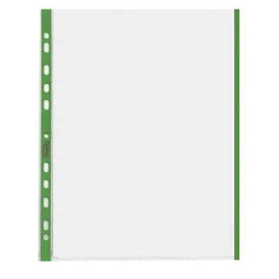 Image de Favorit 100460031 Enveloppes transparentes, perforées universelles, 21 x 29,7 cm, vert