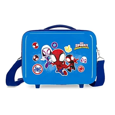 Image de Marvel Spiderman go toiles Trousse de Toilette Adaptable avec Bandoulière Bleue 29x21x15 cms ABS Rigide 9.14L 0.6 kgs