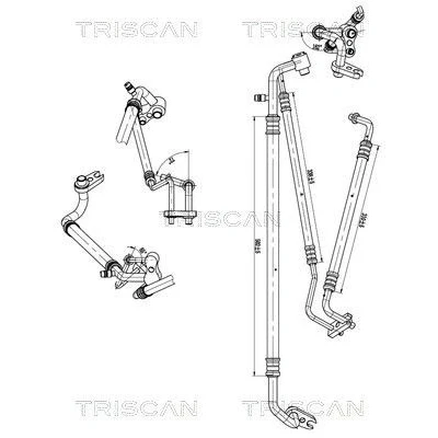 Image de TRISCAN 9010 24003 Conduite à haute/basse pression, climatisation OPEL: Corsa E 3/5 portes (X15) 1.2, 1.4, 1.4 LPG 2014