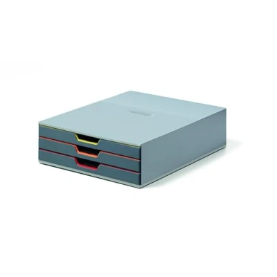 Image de DURABLE VARICOLOR® 3 Module de Classement Tiroirs Rangement pour Bureau Documents au Format A4+