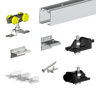 Image de Système coulissant SLID&#039;UP 160 pour 2 portes rails 1,5 m 60 kg