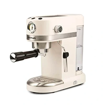 Image de G3 Ferrari G10168 Amarcord Machine à expresso automatique, café en poudre ou ESE Oblats avec évaporateur cappuccino, 15 bar, 1350 W, 1 2 tasses, blanc