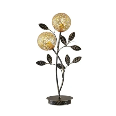 Image de Lucande Lampe à poser Evory) en Noir Métal e. a. pour Salon &amp; Salle manger (à 2 lampes, G9), florentine