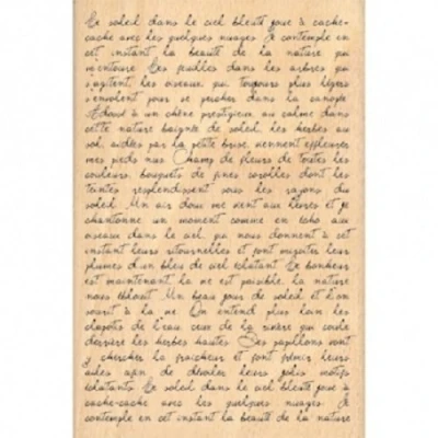 Image de Florilèges Design FHA208074 Tampon Scrapbooking Texte Manuscrit Beige 15 x 10 2,5 cm