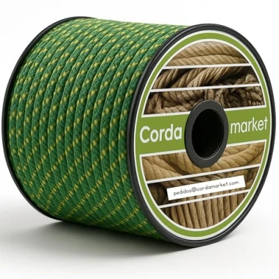 Image de Cordamarket Driza Corde Mixte Adulte, CDMKDAV080025, Jaune/Vert, 25