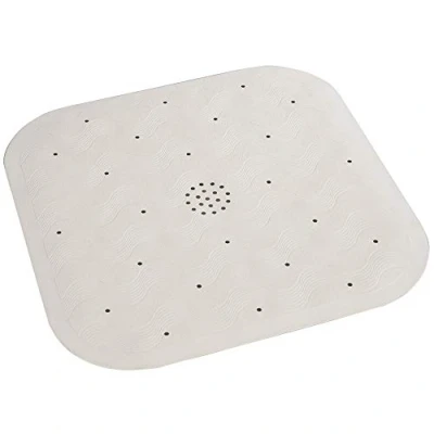Image de Maximex Tapis de douche en caoutchouc naturel Beige, avec ventouses sur le dessous, lavable machine à 40 C, dimensions (l x h p) : 45 1,6 cm