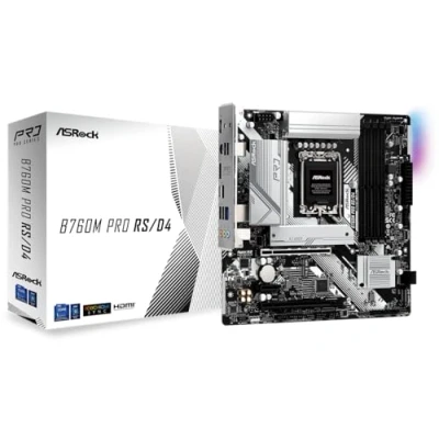 Image de ASROCK B760M Pro RS/D4 MATX LGA 1700 4X DDR4 HDMI DP 2X M.2