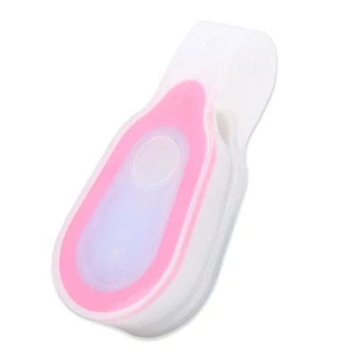 Image de Keenso Lampe de Poche Mains Libres, Lumière Sécurité Fixation pour en Silicone Eclairage Nuit à LED avec Clip(Rose)