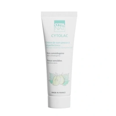 Image de CYTOLNAT Cytolac Crème Anti Imperfections peaux sensibles à tendance acnéique Assainit, apaise et hydrate les Diminution visible durable du nombre de comédons 50 ml