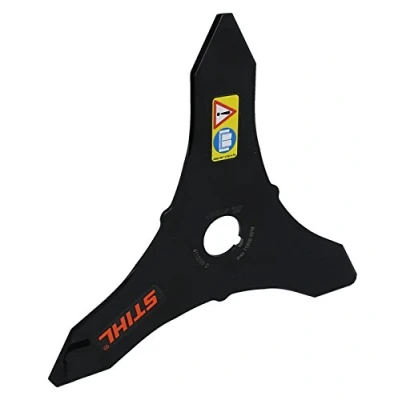 Image de Stihl 41127134100 250 mm 3 brosses lame en acier avec triple pour éclaircir et enlever l&#039;herbe dure emmêlée, les broussailles buissons épineux