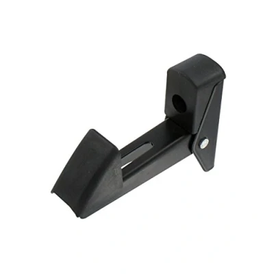 Image de Arret de volet automatique a visser, Noir, Pour volets d&#039;ép 12 à 50 mm, Avec butée amortisseur, Protection totale contre la corrosion, corps en polycarbonate et composants métalliques aluminium