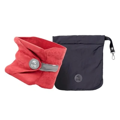 Image de trtl Travel Pillow Corail Oreiller Cervical Peu encombrant Voyage reposant en Avion, Voiture et Bus Système de Soutien Unique Lavable Machine