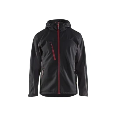 Image de Blaklader 47532516 VESTE À COQUE SOUPLE, noir/rouge, taille L
