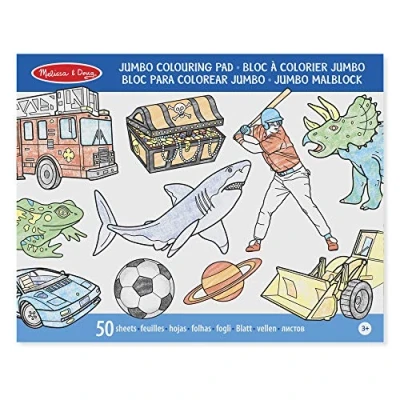 Image de Melissa &amp; Doug Bloc À Colorier Jumbo Thèmes Multiples, 14226
