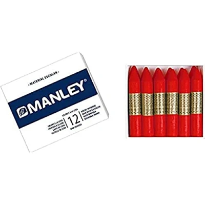 Image de Manley MNC04522 Boîte de 12 Cires à colorer Rouge