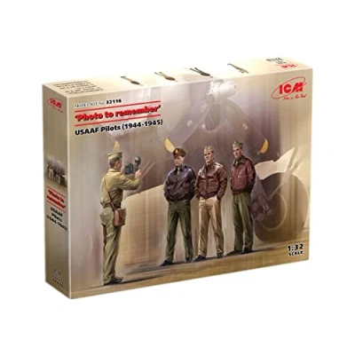 Image de ICM ICM32116 Kit de modèle à l&#039;échelle 1:32 Photo to Remember USAAF Pilots (1944 1945)