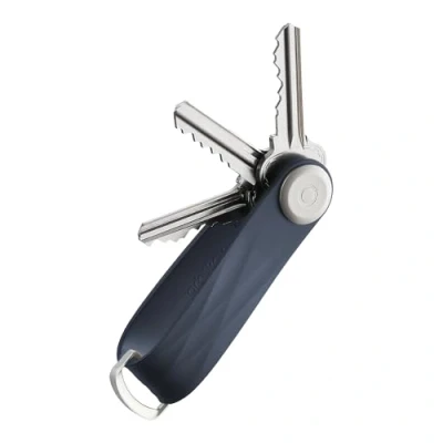 Image de Orbitkey Organiseur de clés actif Résistant aux intempéries, mécanisme verrouillage en acier inoxydable, profil fin et silencieux, bleu nuit, taille unique