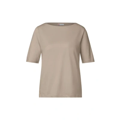 Image de Street One Shirt Tshirt basique, Femme, Taille: 46, Beige