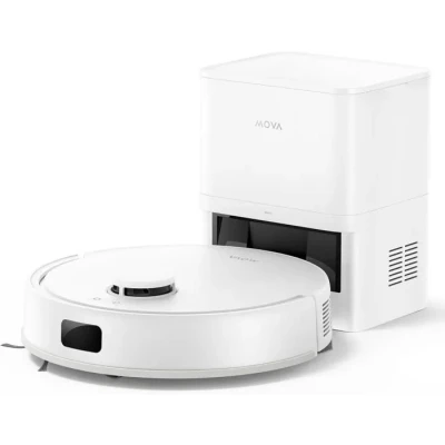 Image de Dreame Mova E20 Plus Robot Aspirateur Laveur avec Vidage Automatique, Auto vidangeable Pendant 90 Jours, Navigation LDS, Puissance d&#039;aspiration de 5 000 Pa, et Mop 2 en 1, Corps Compact