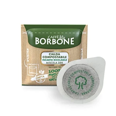 Image de Caffé Borbone mélange décaféiné Lot de 100 dosettes ESE 44 mm pour machine à café