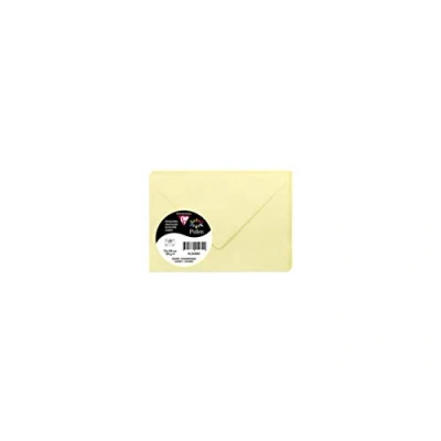 Image de Clairefontaine 5450C Paquet de 20 Enveloppes Gommées Format 7,5x10cm 120g/m² Coloris Canari Invitation Evènements et Correspondance Gamme Pollen Papier Premium Lisse