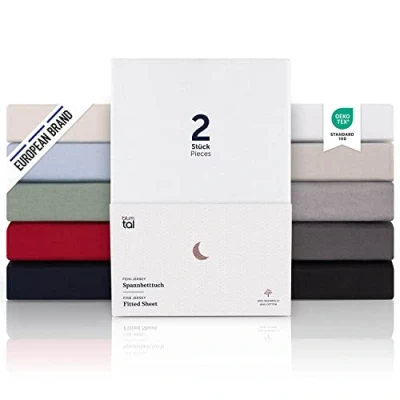 Image de Blumtal Drap Housse 140 x 200cm 100% Coton Premium, Hauteur De Matelas Jusqu&#039;à 25 cm, Hypoallergénique, Anti Pli Blanc (x1)