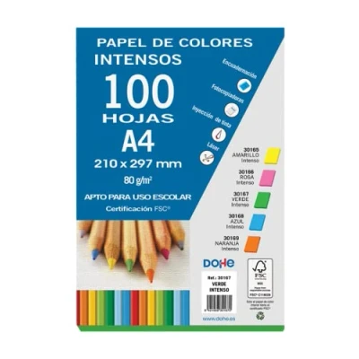 Image de Dohe Papier A4 coloré de 80 g vert intense 100 feuilles