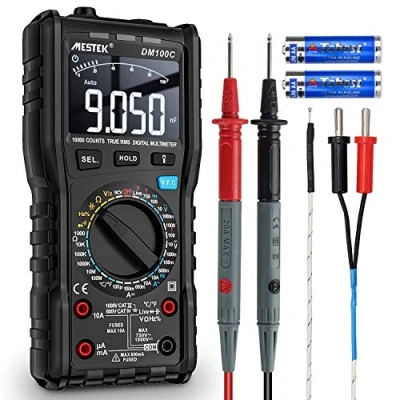 Image de Multimètre Numérique Testeur Electrique Professionnel TRMS MESTEK Courant Tension AC DC Automatique/Manuelle Ture RMS Température Résistance Diode Fréquence Capacité Continuité Diodes