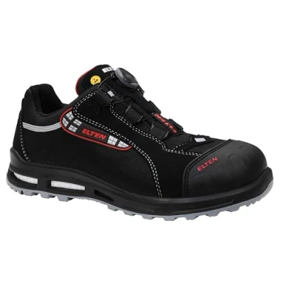 Image de ELTEN Chaussures de sécurité SENEX XXT Pro BOA ESD S3, Homme, Textile, Embout en Plastique (Plus léger Que l&#039;embout Acier), léger, Sportif, Noir/Rouge, Pointure : 46