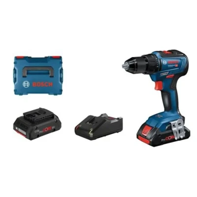 Image de Bosch Professional 18V System Perceuse visseuse sans fil GSR 55 (2 batteries ProCORE18V 4.0Ah, chargeur rapide GAL 40, dans une L Boxx)