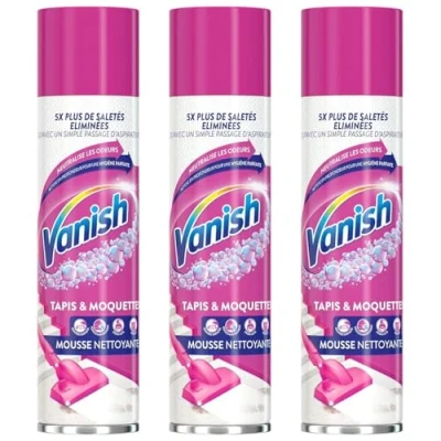 Image de Vanish Mousse Nettoyant Tapis Moquettes Lot de 3x600ml