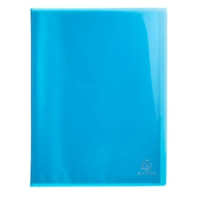 Image de Exacompta Réf. 85872E 1 Protège documents Iderama 40 pochettes cristal lisse 80 vues pour A4 dim 24 x 32 cm couverture en polypro semi rigide couleur bleu clair