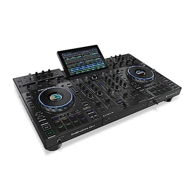 Image de Denon DJ PRIME 4+ Contrôleur autonome et mixeur 4 platines, streaming Wi Fi, Drop Sampler, écran tactile 10,1&quot;, contrôle lumières, effets intégrés