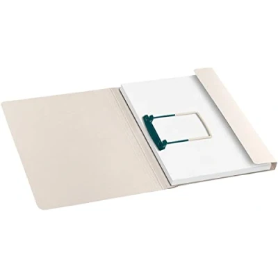 Image de Jalema 3804511 Paquet 10 Chemises écologiques à Reliure avec Clip Clipex grande capacité, Kit de Présentation pour relier Documents FOLIO Dossier 226 g/m² Tree Free Secolor Beige nature
