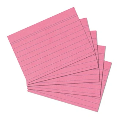 Image de Herlitz Lot de 100 fiches Bristol Format A4/A5/A6/A7/A8 A6 ligné. liniert Rose