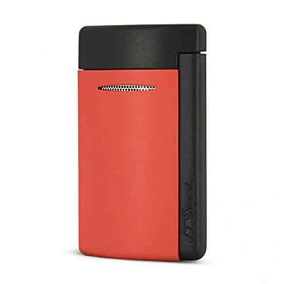 Image de Briquet New minijet Dupont Noir et Rouge Mat
