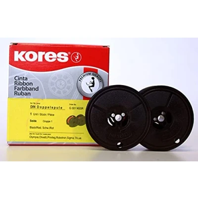 Image de Kores 2248540 Ruban de haute qualité en nylon compatible avec Imprimante Anker 13 mm x 10 m Noir/Rouge