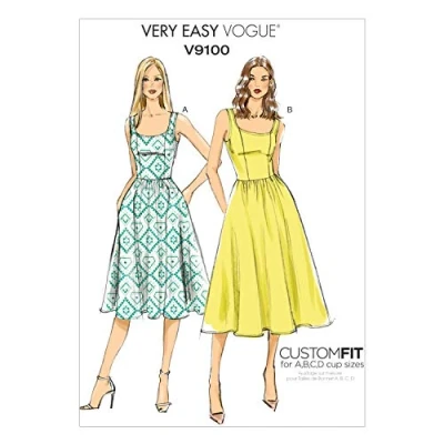 Image de VOGUE PATTERNS V9100 Robes, Size A5 (6 8 10 12 14)